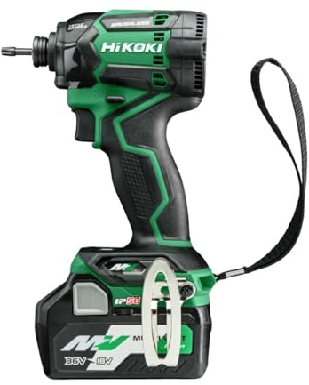 HiKOKI WH36DCJRZ 36V Multi Volt Cordless Impact Driver Kit | Brushless Driver Kit, 215 Nm Tightening Torque, Triple Hammer Technology, 2 x 2.5AH 36V / 18V Batteries, Charger & Case