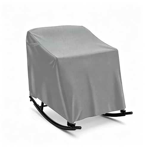 Wasserdichte Abdeckung für Schaukelstuhl, 420D Oxford-Gewebe, UV-beständig, für den Außenbereich, mit winddichten Riemen, robuster Regenschutz, 70 x 97 x 99 cm (grau)