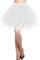 DRESSTELLS Karneval Kostüm Tüllrock Tütü Rock Weiß Fasching Cosplay Röcke Kurz 80er Party Unterrock Ballett Tanzkleid Petticoat White L
