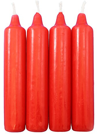 25er Pack Berliner Baumkerzen rot ca. 23 x 130 mm (25 x 4 Stück) Weihnachtskerzen, Christbaumkerzen, Pyramidenkerzen, Baumkerzen, Kerzen, Adventskerzen