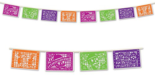 Girlande Dia de los Muertos Halloween - Bunt