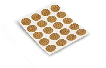 Emuca - Tappo coprivite adesivo, Ø13mm, Rovere, Confezione di 200 pezzi