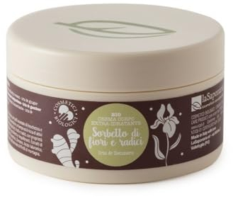 La Saponaria | Crema corpo idratante Iris e Zenzero, Sorbetto di fiori e radici, Con iris e zenzero dalle proprietà idratanti, emollienti e riequilibranti, 180ml