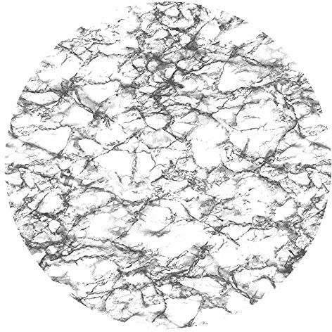 Wachstuchtischdecke Wachstuch Tischdecke Gartentischdecke Rund Oval Granit Weiß Rund 130 cm abwaschbare Wachstischdecke