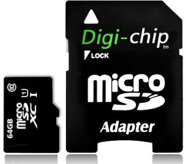 Digi-Chip 64GB Micro-SD Class 10 Memory Card for Vankyo Matrixpad and Dragon Touch Tablet PCs tabs