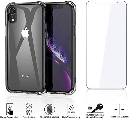 Little Boutik Coque Silicone Angles Renforces + Vitre Protection Ecran pour Apple iPhone XR