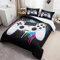 Tbrand Gamepad Bettbezug Set Jungen Gamer Bettwäsche Set 200x200cm Weißes Videospiel Gamepad Betten Set Für Jugendliche Kinder Schlafzimmer Dekor Bunte Krawatte Dye Modern Game Controller