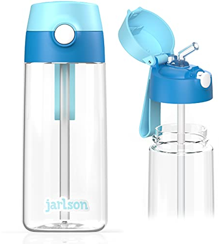 Jarlson® - Gourde Enfant EMI - bouteille enfant 500 ml - Gourdes sans BPA - avec de la paille - pour l'école, les sports et la maternelle