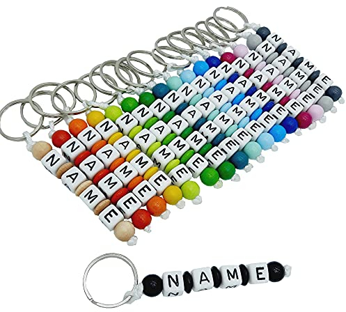 Schlüsselanhänger mit Name freie Farbwahl! personalisierbar Gravur Schulranzen Baby Kind Kindergartentasche Wickeltasche Namensanhänger
