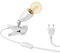 ledscom.de E27 Klemmleuchte LIK, weiß inkl. E27 Lampe 471lm Gold Vintage extra-warm-weiß