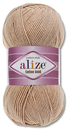 Alize 100 g Cotton Gold Premium Wolle in 59 Sommerwolle Garn Stricken Amigurumi (262 | Beige)