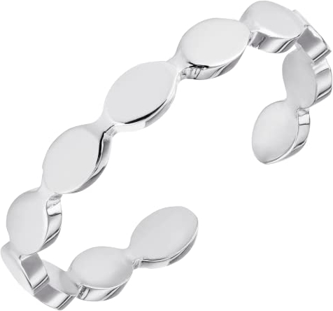 Artiqo Ring Damen Silber | Verstellbarer Stacking Ring aus Edelstahl Premium | Wasserfest & Hautfreundlich - Modell Gini