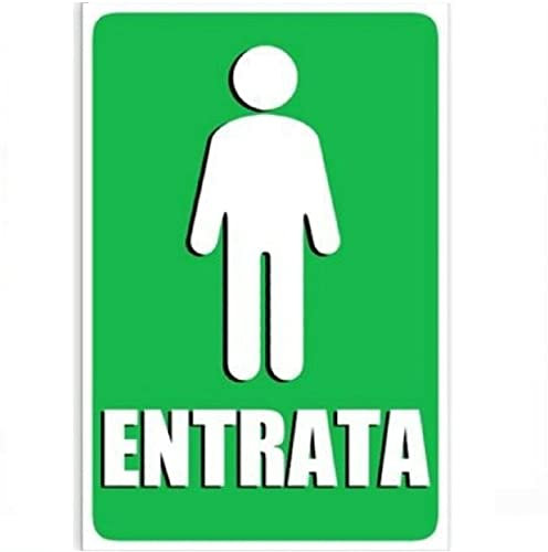 NEW CARTELLO SEGNALETICO - ENTRATA - Adesivo Extra Resistente, Pannello in Forex, Pannello In Alluminio (PANNELLO IN FOREX 20X31 cm)