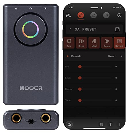 MOOER Prime P1 Multi-Effects Processor Headphone Amp, Bass Guitar Pedals with 126 Effects, Tuner, Amp, Metronome for Practice and Performance