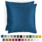 Blumtal 2er Set Kissenbezug 50x50 cm Dunkelblau - dekorativer Samt Kissenbezug mit verstecktem Reißverschluss, Kissenhülle für Zierkissen Deko-Kissen Polster Sofakissen & Couchkissen waschbar