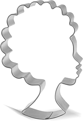 Ausstechform für Mädchen mit kurzem lockigem Naturhaar, 11,7 cm, Edelstahl