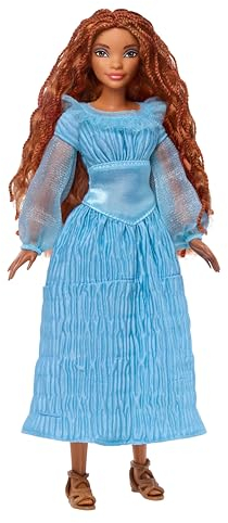DISNEY Arielle, die Meerjungfrau - Menschliche Version im blauen Kleid mit beweglichen Gelenken und langem rotem Haar für endlosen Frisierspaß und abnehmbare Schuhe, für Kinder ab 3 Jahren, HLX09