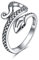 YFN Schlange Ring Sterling Silber Einstellbare Schlange Ring Gothic Schmuck Geschenke für Damen Herren
