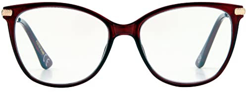 Foster Grant Elm Alianna Blue Light Reading Glasses, Translucent Wine +2.00 Magnification UK