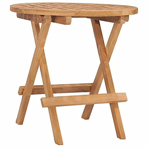 Klappbarer Gartentisch 50x50x50 cm Teak Massivholz, Teak Gartenmöbel, Outdoor Tisch für Familie und Freizeit