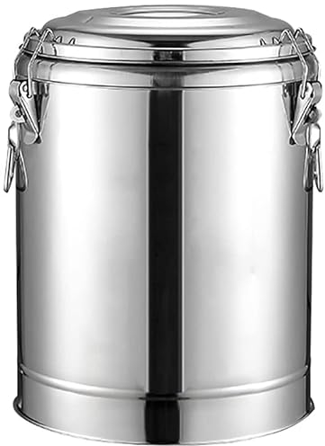 ROYAUX Reiseimer aus Edelstahl 304, Milchkanne mit versiegeltem Deckel Topf Großes Mehlglas Lebensmittelbehälter Kaffee Tee und Zuckerkanister Transportables Gärfass (Size : 20L) (50L)