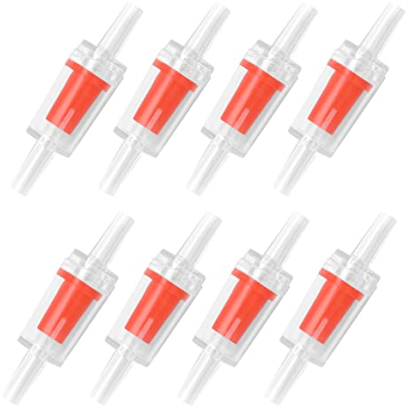 IUDWCG 8 Pcs Válvula antirretorno para bomba de aire, Válvula antirretorno para acuarios, Válvula antirretorno de plástico para manguera de aire estándar de 3/16 pulgadas,Accesorios para acuarios