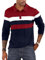 Mens Casual Polo Shirts Long Sleeve Contrast Color Shirt Patchwork Tee Color Block Sports Golf Tennis Tops Classic T Shirt Navy XXL