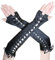 Sihaby Fingerlose Spitzenhandschuhe für Frauen,Lange Satin Spitzenhandschuhe,Steampunk Kostüm Armwärmer für Halloween Goth Cosplay