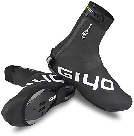 Fesjoy Cubrebota Ciclismo,Cubiertas Impermeables para Zapatos de Ciclismo con diseño de Viento Calzado Reflectante Hombres Mujeres Cubiertas térmicas Reutilizables para Zapatos de Bicicleta MTB