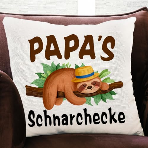 Vatertagsgeschenk für Papa, Geschenke für Papa zum Geburtstag Vatertag Kissenbezug 45x45 mit Sprüchen Papas Schnarchecke Bester Papa Geschenke, Kissenbezüge Lustige Geburtstagsgeschenk für Papa Vater