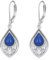 Y-Filigraner Lapislazuli Tropfen Ohrringe - 925 Sterling Silber Filigraner Schmuck für Damen - Leverback Geschenke