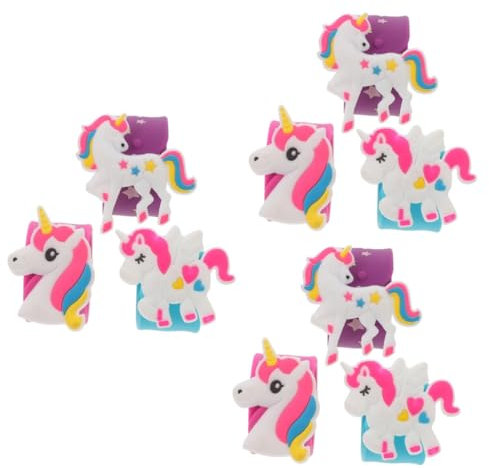 ibasenice 9stücke Teiliges Einhorn Schnapparmband Aus Cartoon Handgelenkspielzeug Für Junge Mädchen Party Mitgebsel Für Geburtstagsfeiern Und Kreative Aktivitäten