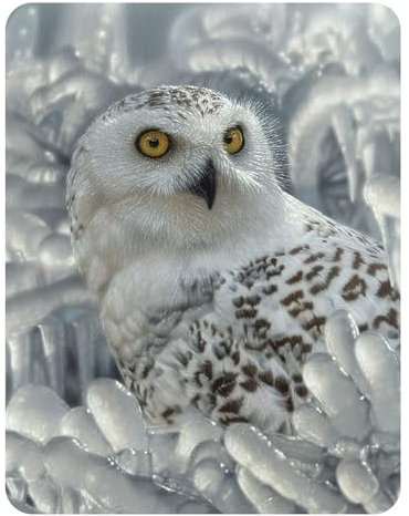 3D LiveLife Magnet – Schnee-Eule Sanctuary von Deluxebase Lentikular 3D Vogel-Kühlschrankmagnet Magnetische Dekoration für Kinder und Erwachsene mit Kunstwerk, lizenziert vom renommierten Künstler