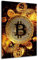 Bitcoin Abstract Gold Wandbild Leinwandbild Kunst XXL Deko Größe 60x90x4cm