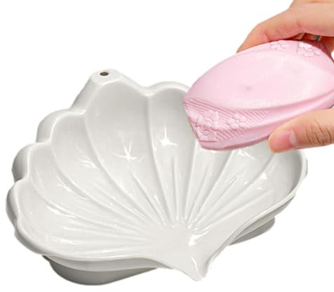 Seifenschale In Muschelform, Seifenschale In Muschelform Für Badezimmer | Selbstentleerende Seifenschale-Stilvolle Und Kreative Seifenschale, Universelles Dekoratives Accessoire Für Badezimmer, Dusc