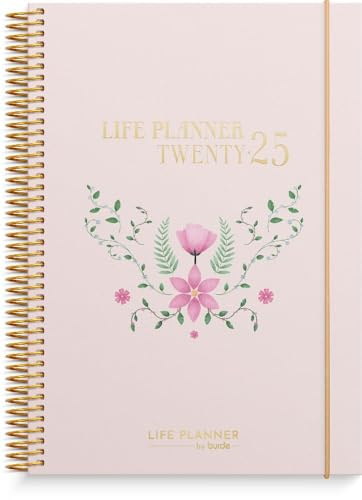 Burde Life Planner Pink Horizontal Kalender 2025: Terminplaner für 2025