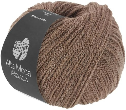 LANA GROSSA Alta Moda Alpaca | Kettengarn aus Alpaka (Baby) | Handstrickgarn aus 90% Alpaka (Baby), 5% Schurwolle (Merino) & 5% Polyamid | 50g Wolle zum Stricken & Häkeln | 140m Garn FB 103