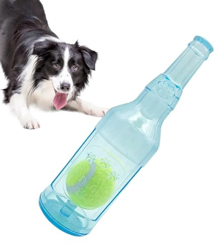 Yonuaret & Squeeze Buddy Interactive Dog Toy, Funny Squeaky Bottle With Ball for Small Medium Large Puppies
