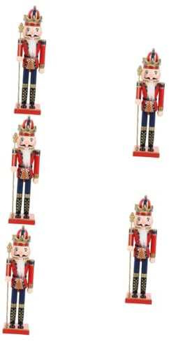 TOPBATHY 5 Piezas Muñecas Cascanueces Mesa de Cascanueces figuritas navideñas de decoración Escritorio Original Ornamento de Navidad Tradicional