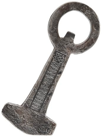 WACKEN BRAUEREI – Flaschenöffner in Form von Thors Hammer Mjölnir aus Metall mit beidseitiger Gravur des Wacken Brauerei-Logos