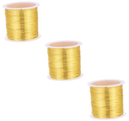 HOODANCOS 3 Rolls Copper Wire Handmade Bracelets 24 Gauge Wire Jewels for Crafts Braid Jewelry Beading Modelling Wire Jewelry Making Wires Woven Bracelet Craft Making Wire Thread Thin Wire