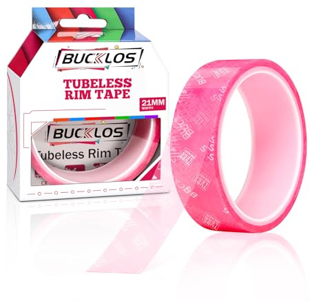 BUCKLOS Tubeless Rim Tape 17/19/21/23/25/28/30/32/35mm Width x 10m Length, Bike Wheel Rim Tape Suitable for Tubeless MTB/Road/Gravel Bikes Wheel Carbon Tubeless Kit -21mm