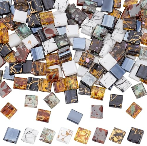 PH PandaHall 160 Stück 8 Farben Tila Perlen Rocailles Perlen Mit 2 Loch Kaffeefarbe Flache Bastelperlen Japanische Lose Perlen Zum Stapeln von Schmuck Und Armbändern