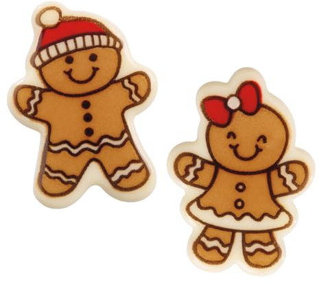 Günthart 128 Stück kleine Lebkuchenfiguren aus weißer Schokolade, zum Verschenken und Dekorieren, ideal geeignet für die Weihnachtszeit, 72er Pack (1 x 192 g)