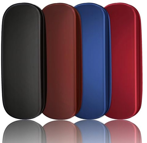 JANYUN Brillenetui, Brillenetui Hardcase Tragbare Brillen Etui Hartschalen für Damen und Männer (Volltonfarbe Stil, 4)