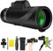 Monocular Telescope for Adults 40X60 Monoculars Telescope High Power with Smartphone Holder Tripod BAK4 Prisms FMC Lens Compact Waterproof HD Pocket Telescope Scope Wildlife Bird Watching Hiking