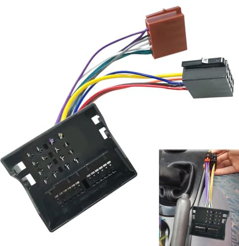 1PC Radio Connector Adaptor Stable Data Transfer Clarity and Stereo Sound ISO Wire Connector High Fidelity Installation Quick and Easy ISO Radio Adapter for VW Golf BMW 16 Pin Ford CMax Transit Kuga