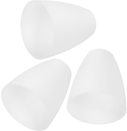 OSALADI 3 Stücke Flache Mund Weiß Kunststoff Lampe Shades Für E14 Moderne Tisch Lampenschirm Ersatz