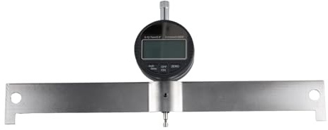 Hburirrty Guitar Neck Curvature Measurement Dial Indicator Guitar Fingerboard Measuring Flat Ruler Reset Calibration Instrument