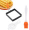 Molde cuadrado para huevos, escalfador de huevos de acero inoxidable, molde para panqueques con mango de silicona, molde antiadherente para huevos, moldes para huevos para freír